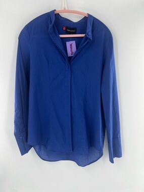 Misha Nonoo Long-Sleeve Button-Down Shirt office work attire professional M